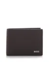 Hugo Boss Zair Bifold Leather Wallet In Black