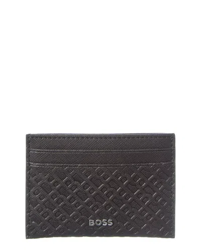 Hugo Boss Zair Leather Card Case In Brown
