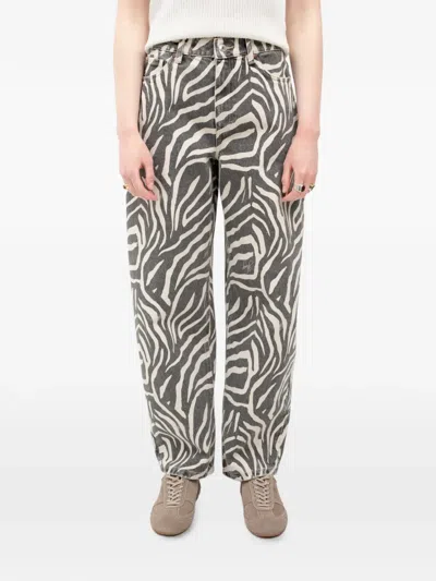 Hugo Boss Zebra-print Jeans In Multi