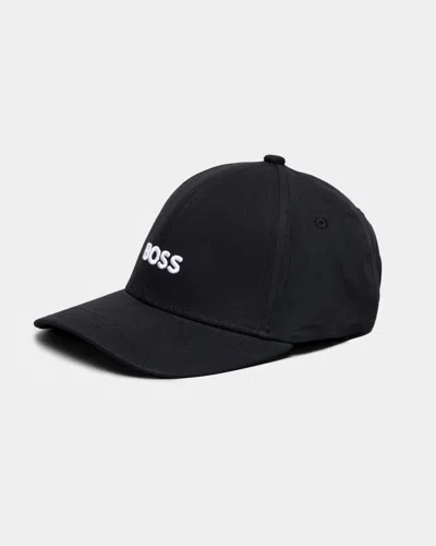 Hugo Boss Zed Mens Cotton-twill Six-panel Cap With Embroidered Logo Nos In Black