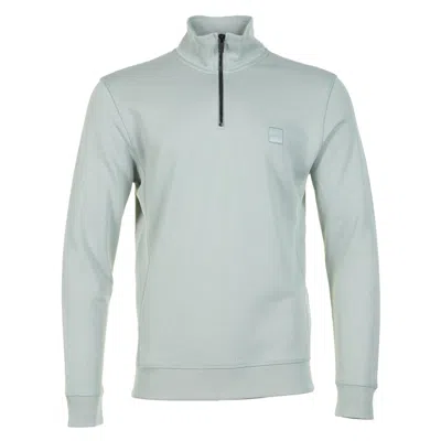 Hugo Boss Zetrust Quarter Zip Sweatshirt 351 Open Green