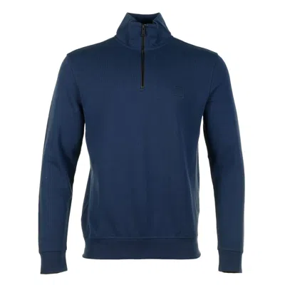 Hugo Boss Zetrust Quarter Zip Sweatshirt 464 Open Blue