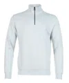 Hugo Boss Zetrust Quarter Zip Sweatshirt Pastel Grey In Gray