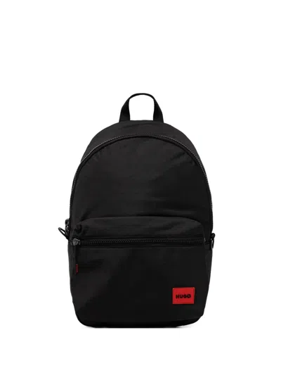 Hugo Boss Zip Backpack In Black