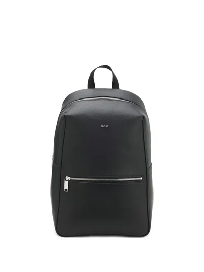Hugo Boss Zip-closure Backpack In Black