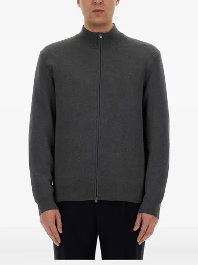 Hugo Boss Zip Cotton Cardigan