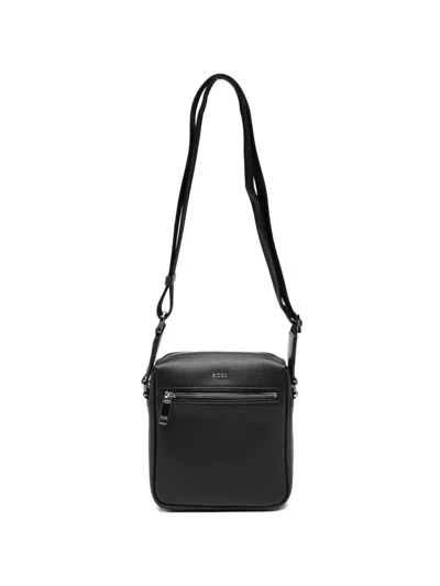 Hugo Boss Zip Crossbody Bag In Black