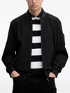 Hugo Boss Zip-fastening Bomber Jacket In Black