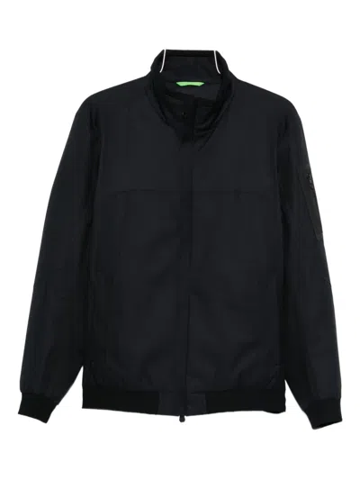 Hugo Boss Zip-fastening Bomber Jacket In Black