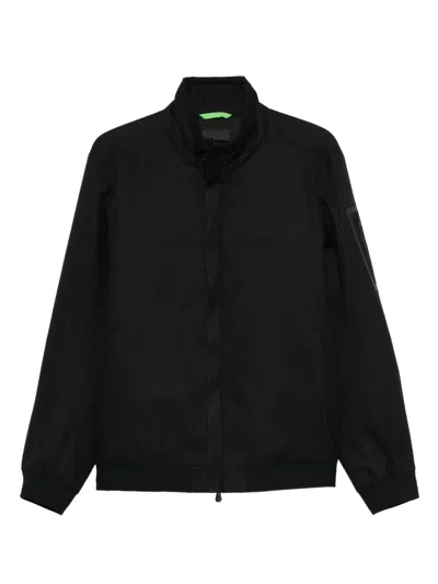 Hugo Boss Zip-fastening Bomber Jacket In Black