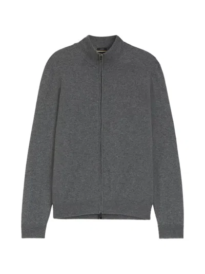 Hugo Boss Zip-fastening Cardigan In Gray
