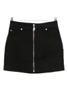 Hugo Boss Zip-fastening Mini Skirt In Black