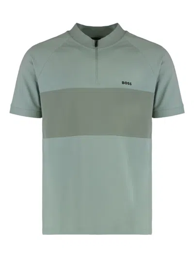 HUGO BOSS ZIP-FASTENING POLO SHIRT