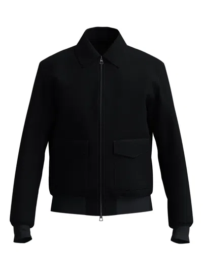 Hugo Boss Zip-front Jacket In Black