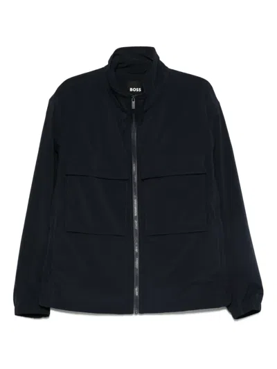 Hugo Boss Zip-front Pocket Jacket In Black
