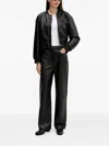 Hugo Boss Zip-front Ribbed-cuff Jacket In Black