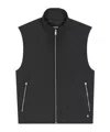 Hugo Boss Zip-front Waistcoat In Black