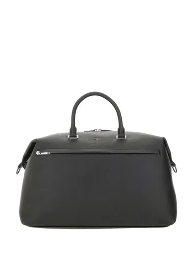 Hugo Boss Zip Handle Duffle Bag In Black