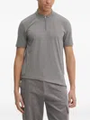 Hugo Boss Zip-neck Polo Shirt In Gray