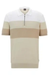 Hugo Boss Boss Trieste Quarter Zip Sweater In Light Beige