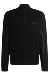 HUGO BOSS ZIP-NECK REGULAR-FIT SWEATER WITH LOGO DETAIL