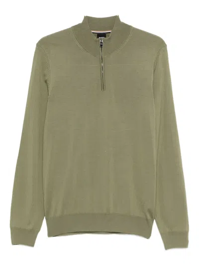 HUGO BOSS ZIP-NECK SWEATER