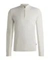 Hugo Boss Boss  Half-zip Knitted Jumper In Neutral
