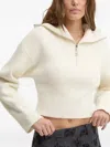 Hugo Boss Zip-neck Sweater In Neutral