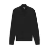 Hugo Boss Mens Dark Blue Zip-neck Regular-fit Wool-knitted Jumper Xxxl In Black