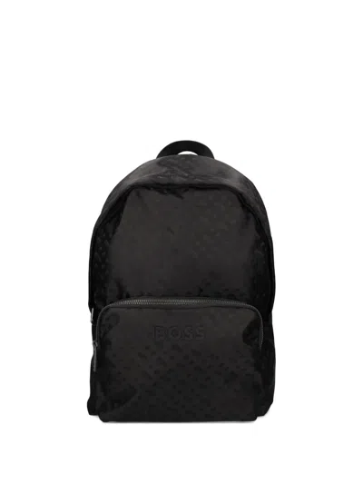 HUGO BOSS ZIP PATTERNED BACKPACK