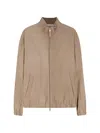 Hugo Boss Blazer Jacket Elasticated Cuffs Hem Pockets In Neutral