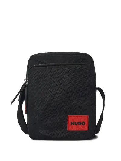 Hugo Boss Zip Pocket Messenger Bag In Black