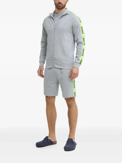 Hugo Boss Zip Tape Sweatshirt In Blue