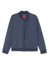 Hugo Boss Zip-up Bomber Jacket In Blue