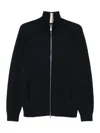 Hugo Boss Zip-up Cardigan In Black