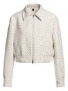 Hugo Boss Zip-up Cropped Jacket In White