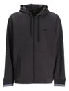 Hugo Boss Zip-up Hooded Sweatshirt In Black