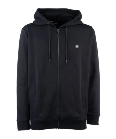 HUGO BOSS BOSS HUGO BOSS LOGO PATCH ZIPPED HOODIE