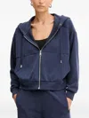 Hugo Boss Zip-up Hoodie In Blue