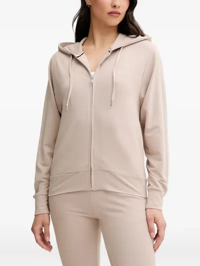 Hugo Boss Zip-up Hoodie In Gray