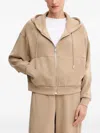 Hugo Boss Zip-up Hoodie In Neutral