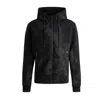 HUGO BOSS ZIP-UP HOODIE WITH DECORATIVE REFLECTIVE ARTWORK