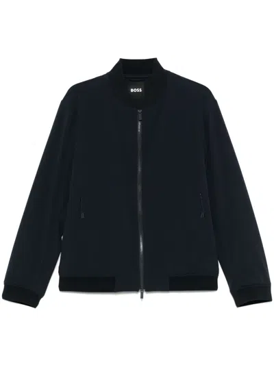 Hugo Boss Zip-up Jacket In Blue