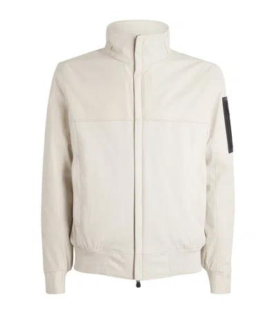 Hugo Boss Zip-up Jadon League Jacket In White