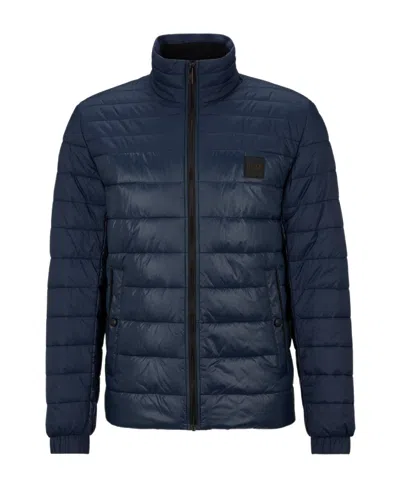 Hugo Boss Zip-up Padded Down Jacket In Black