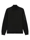 Hugo Boss Zip-up Sweater In Black