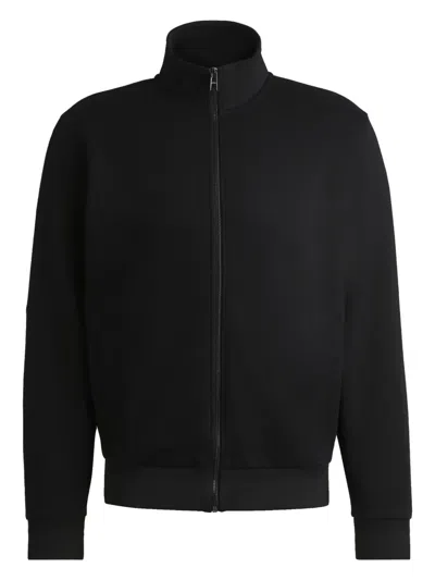 Hugo Boss Zip-up Sweatshirt In Black