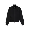 Hugo Boss Zip-up Sweatshirt With Contrast Logo In Black