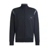 Hugo Boss Zip-up Sweatshirt With Logo Artwork In Blue