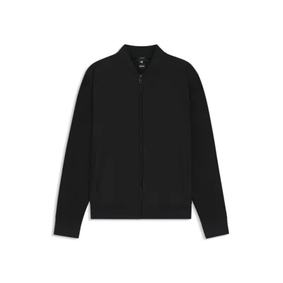 Hugo Boss Regular-fit Hybrid Jacket With Double B Monogram In Black